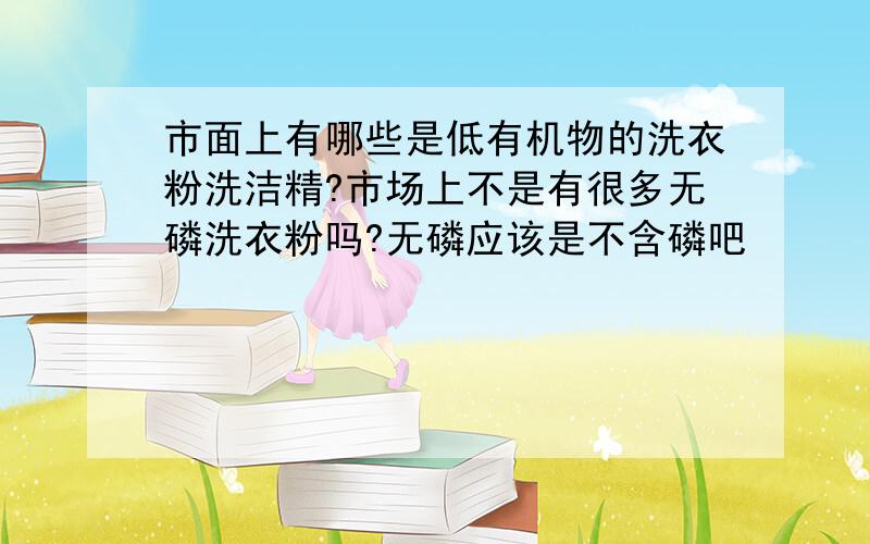 市面上有哪些是低有机物的洗衣粉洗洁精?市场上不是有很多无磷洗衣粉吗?无磷应该是不含磷吧