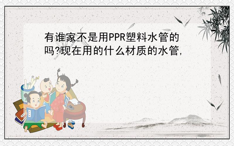 有谁家不是用PPR塑料水管的吗?现在用的什么材质的水管,