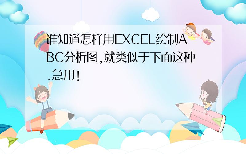 谁知道怎样用EXCEL绘制ABC分析图,就类似于下面这种.急用!