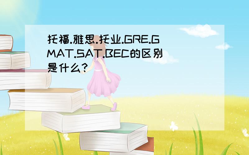 托福.雅思.托业.GRE.GMAT.SAT.BEC的区别是什么?