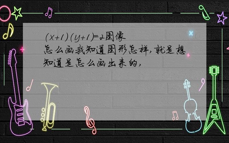 (x+1)(y+1)=2图像怎么画我知道图形怎样,就是想知道是怎么画出来的,