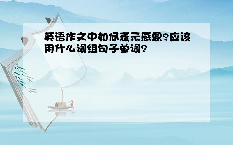 英语作文中如何表示感恩?应该用什么词组句子单词?