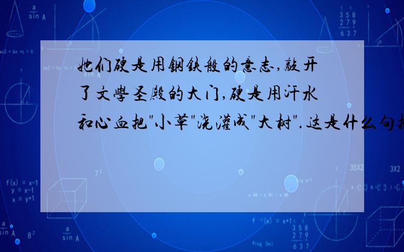 她们硬是用钢铁般的意志,敲开了文学圣殿的大门,硬是用汗水和心血把