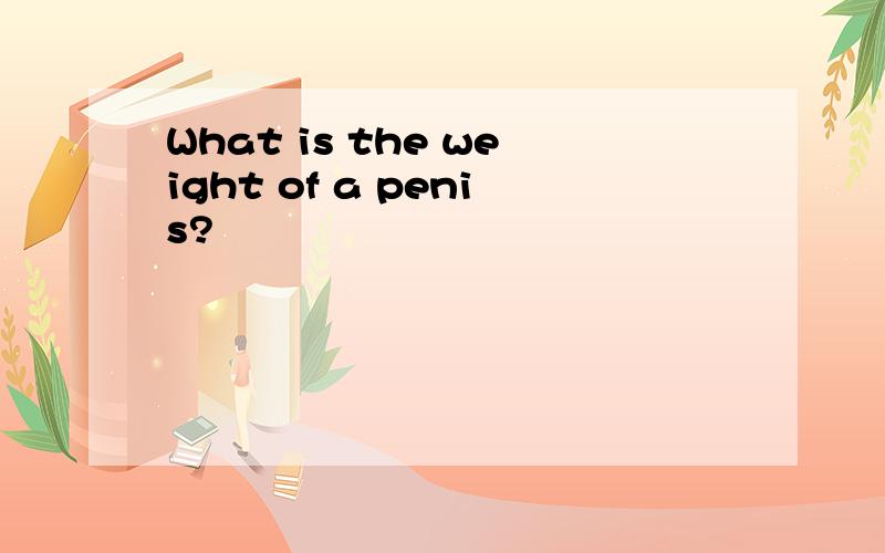 What is the weight of a penis?