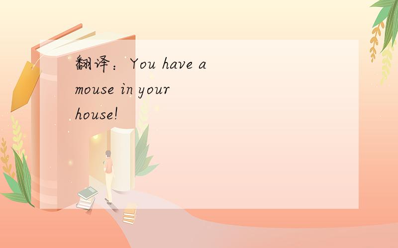 翻译：You have a mouse in your house!