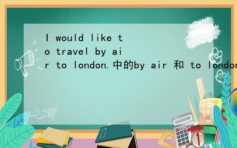 I would like to travel by air to london.中的by air 和 to london的先后是正确的吗?I would like to travel to london by air .这两句哪句正确?