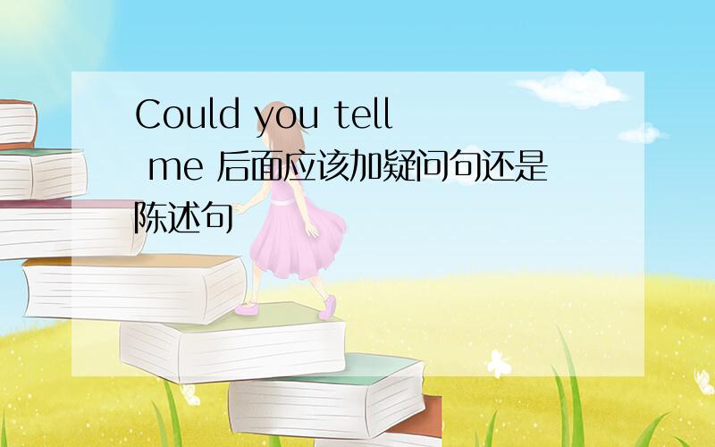 Could you tell me 后面应该加疑问句还是陈述句