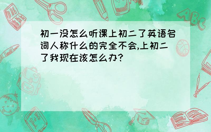 初一没怎么听课上初二了英语名词人称什么的完全不会,上初二了我现在该怎么办?