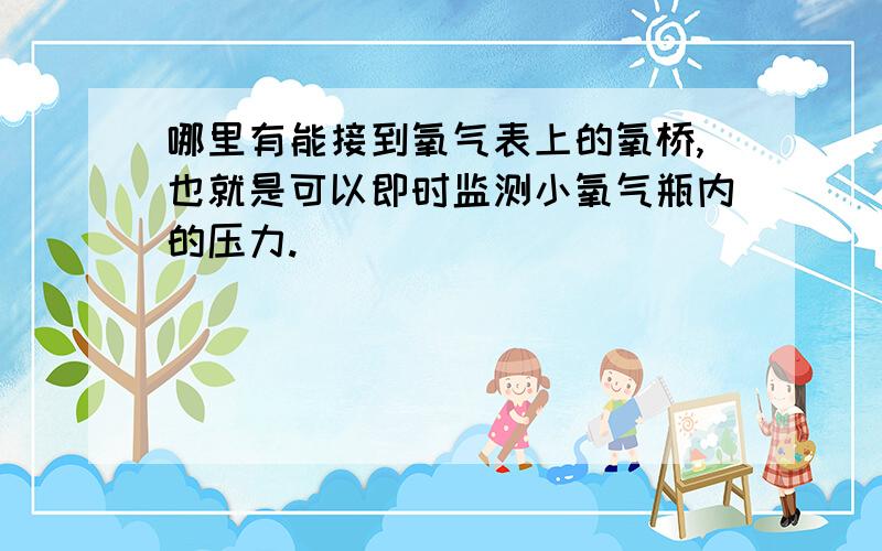 哪里有能接到氧气表上的氧桥,也就是可以即时监测小氧气瓶内的压力.