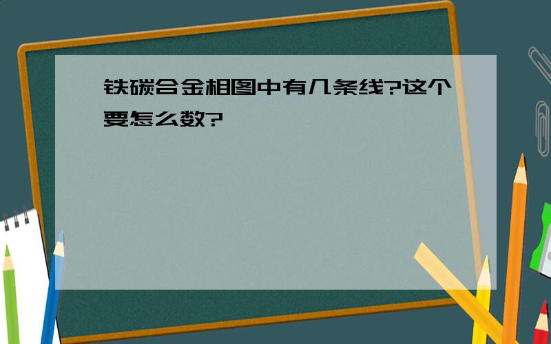 铁碳合金相图中有几条线?这个要怎么数?