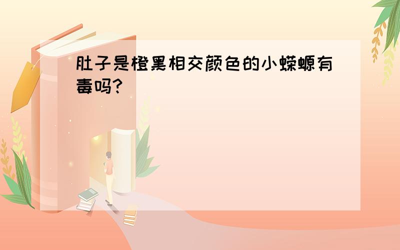 肚子是橙黑相交颜色的小蝾螈有毒吗?