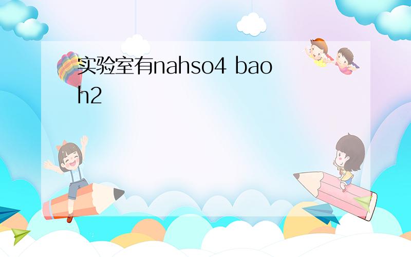 实验室有nahso4 baoh2