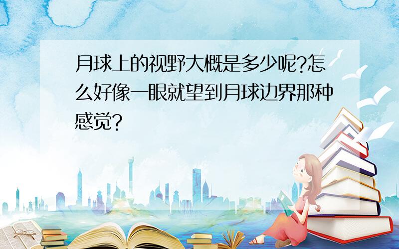 月球上的视野大概是多少呢?怎么好像一眼就望到月球边界那种感觉?