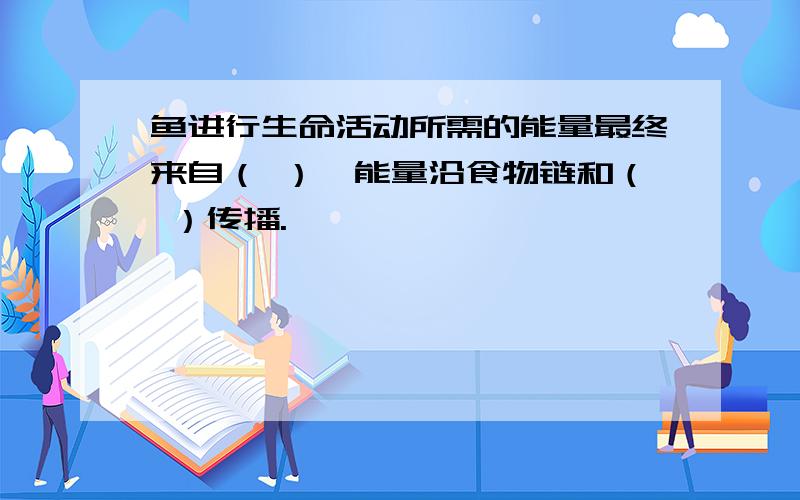 鱼进行生命活动所需的能量最终来自（ ）,能量沿食物链和（ ）传播.