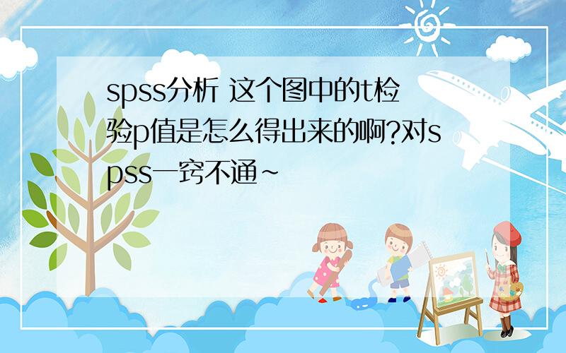 spss分析 这个图中的t检验p值是怎么得出来的啊?对spss一窍不通~