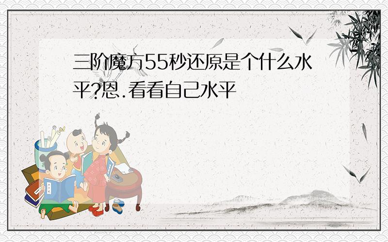 三阶魔方55秒还原是个什么水平?恩.看看自己水平