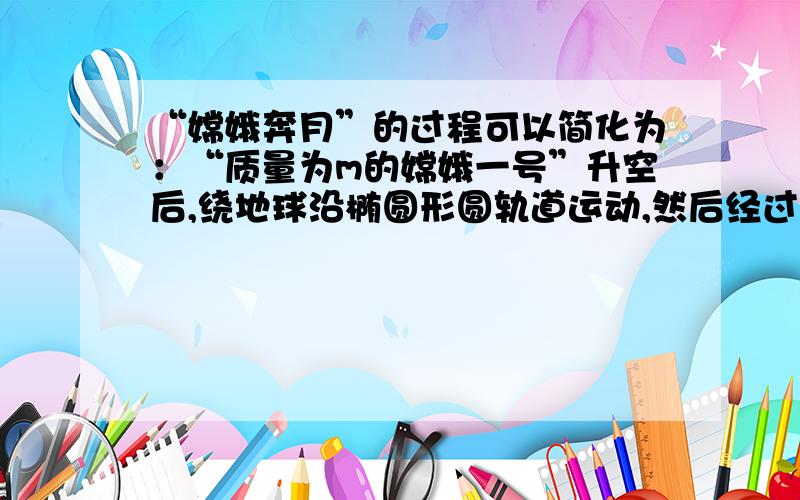 “嫦娥奔月”的过程可以简化为：“质量为m的嫦娥一号”升空后,绕地球沿椭圆形圆轨道运动,然后经过变轨被月球捕获,最终绕月球做半径为r的匀速圆周运动.1….已知地球半径R,表面重力加速