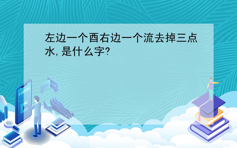 左边一个酉右边一个流去掉三点水,是什么字?