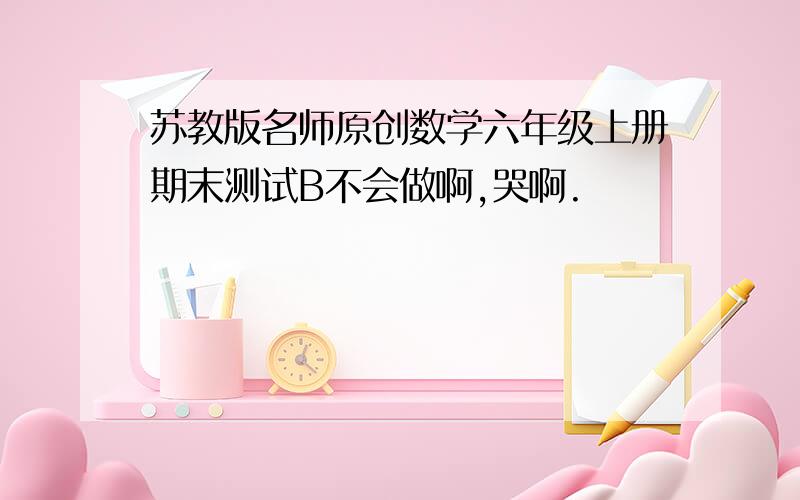 苏教版名师原创数学六年级上册期末测试B不会做啊,哭啊.