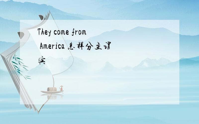 They come from America 怎样分主谓宾