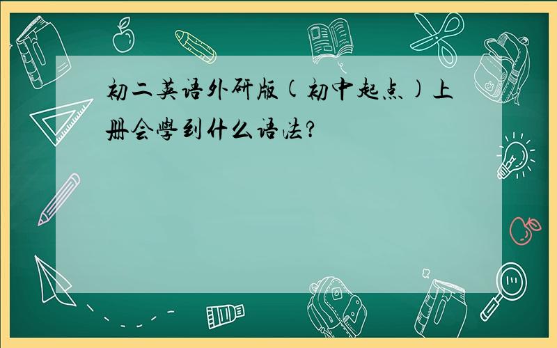 初二英语外研版(初中起点)上册会学到什么语法?