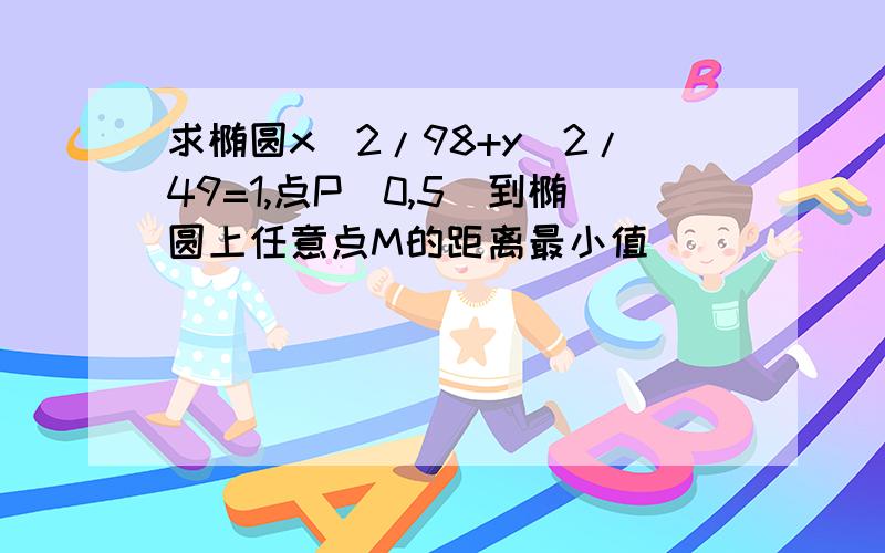 求椭圆x^2/98+y^2/49=1,点P(0,5)到椭圆上任意点M的距离最小值