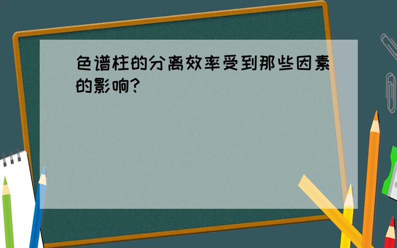 色谱柱的分离效率受到那些因素的影响?