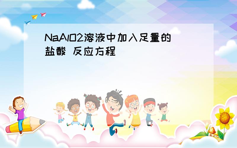 NaAlO2溶液中加入足量的盐酸 反应方程