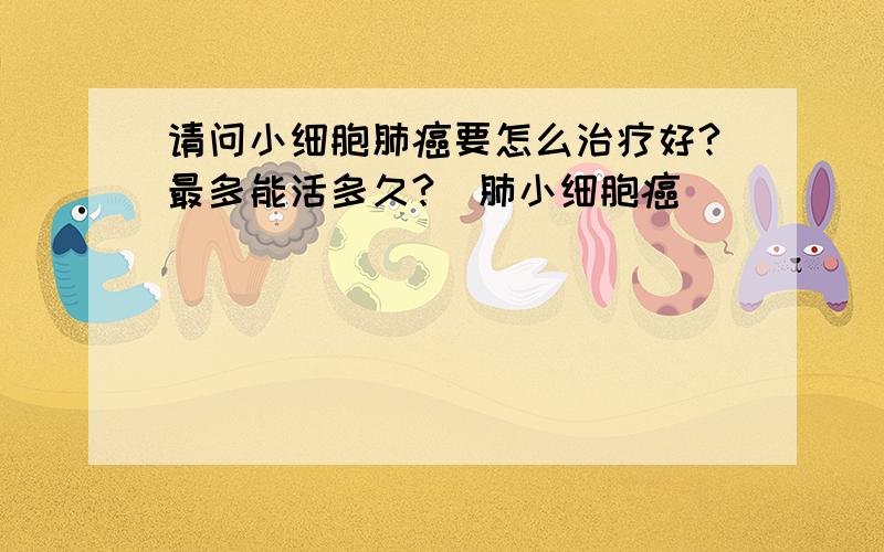 请问小细胞肺癌要怎么治疗好?最多能活多久?_肺小细胞癌