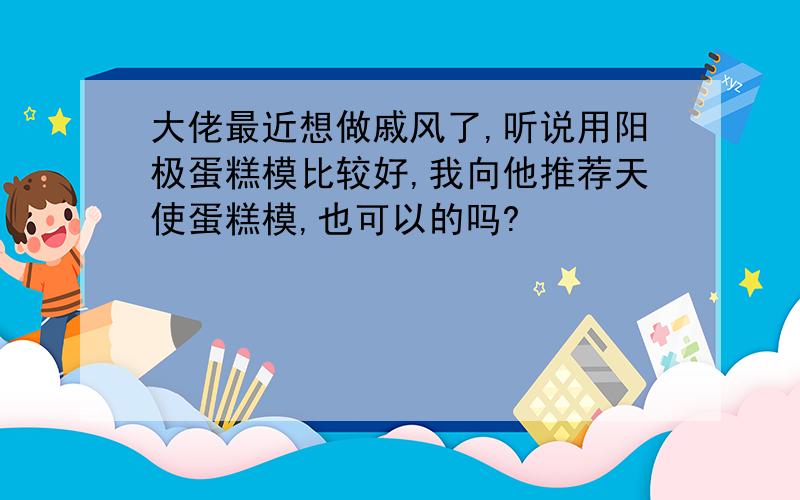 大佬最近想做戚风了,听说用阳极蛋糕模比较好,我向他推荐天使蛋糕模,也可以的吗?