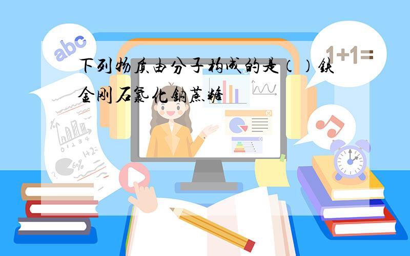 下列物质由分子构成的是（）铁金刚石氯化钠蔗糖