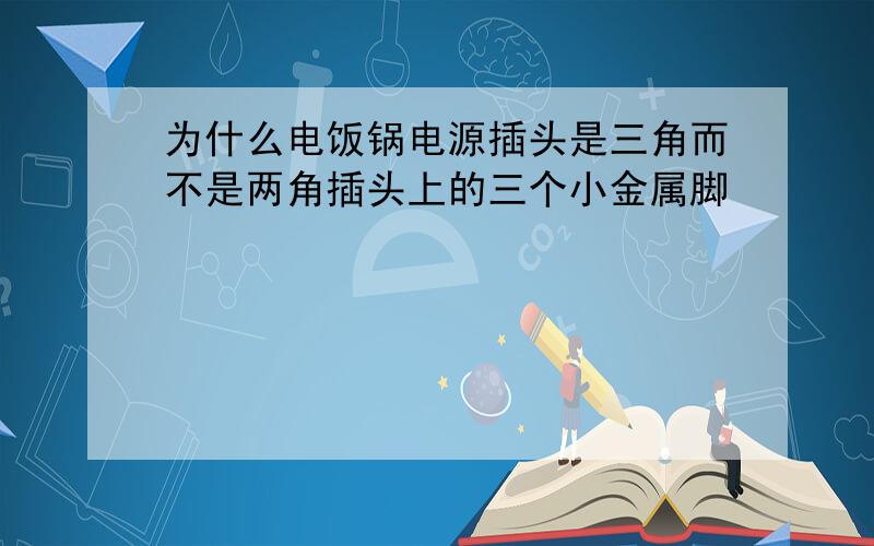 为什么电饭锅电源插头是三角而不是两角插头上的三个小金属脚