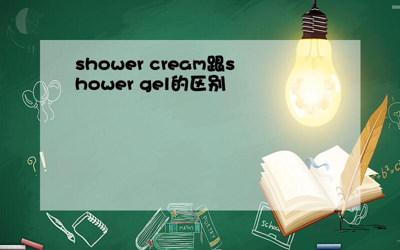 shower cream跟shower gel的区别