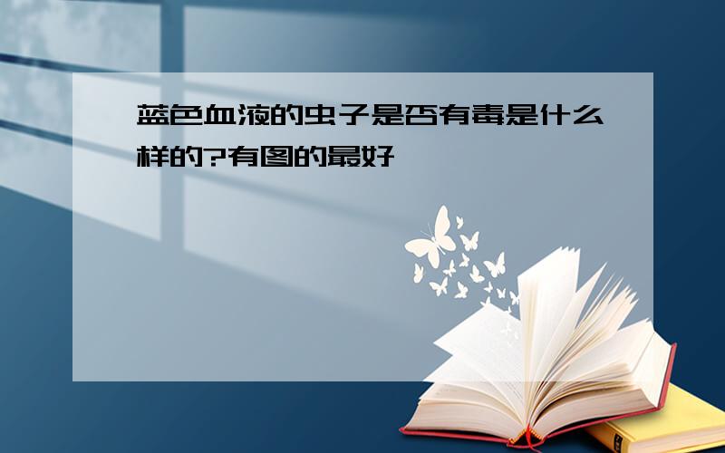 蓝色血液的虫子是否有毒是什么样的?有图的最好