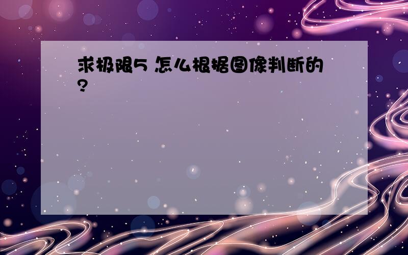 求极限5 怎么根据图像判断的?