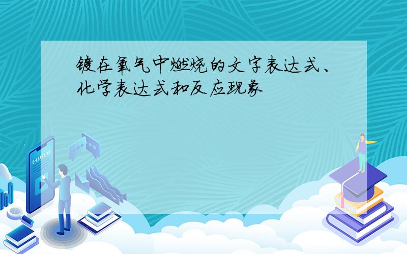 镁在氧气中燃烧的文字表达式、化学表达式和反应现象