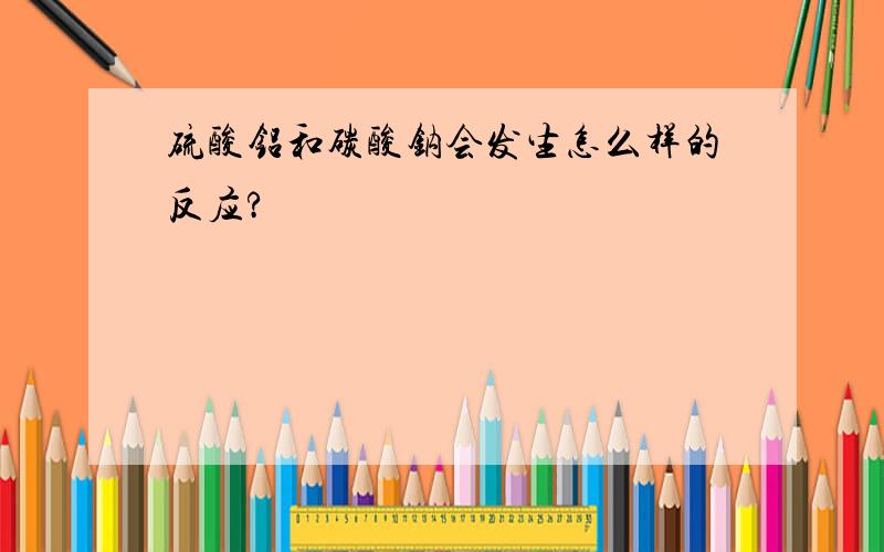 硫酸铝和碳酸钠会发生怎么样的反应?