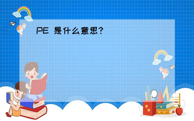 PE 是什么意思?