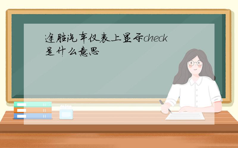 途胜汽车仪表上显示check是什么意思