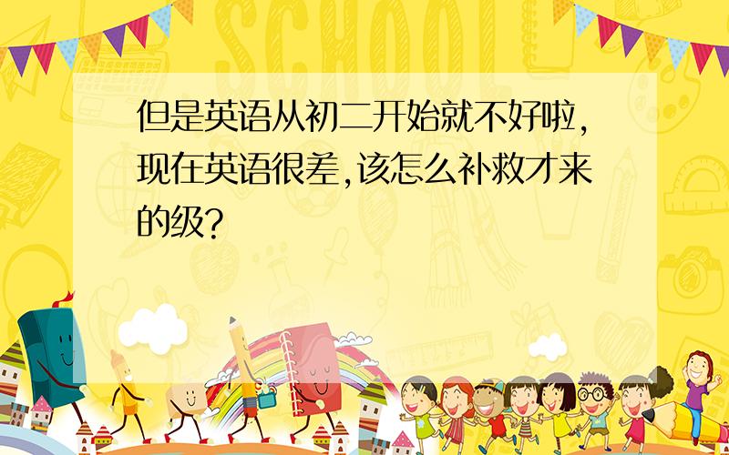 但是英语从初二开始就不好啦,现在英语很差,该怎么补救才来的级?