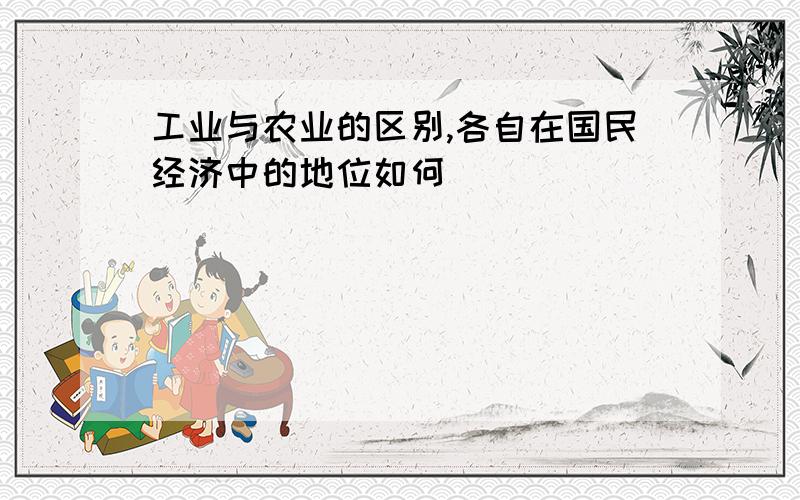 工业与农业的区别,各自在国民经济中的地位如何