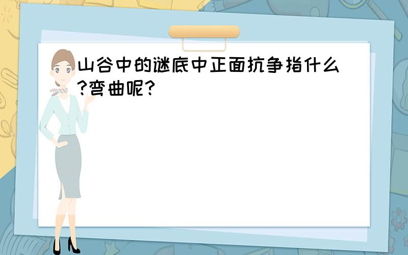 山谷中的谜底中正面抗争指什么?弯曲呢?