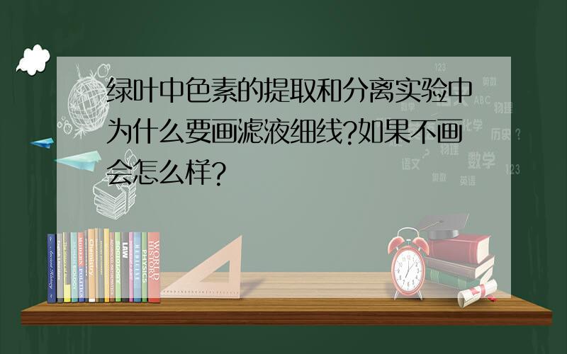 绿叶中色素的提取和分离实验中为什么要画滤液细线?如果不画会怎么样?