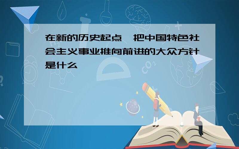 在新的历史起点,把中国特色社会主义事业推向前进的大众方针是什么