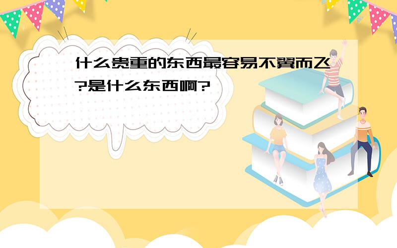 什么贵重的东西最容易不翼而飞?是什么东西啊?