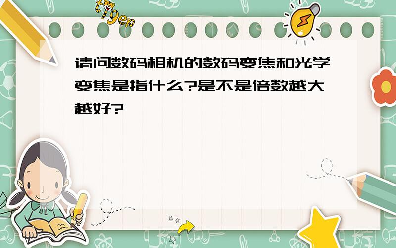 请问数码相机的数码变焦和光学变焦是指什么?是不是倍数越大越好?